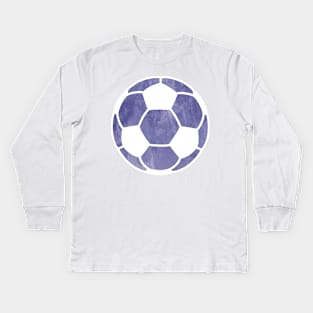 Soccer Ball Purple Kids Long Sleeve T-Shirt